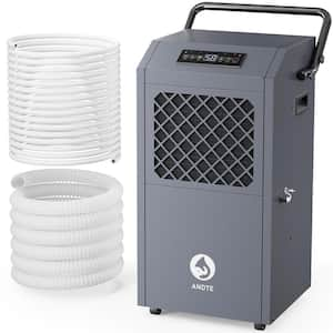 190 pt. 6,500 sq.ft. Commercial Grade Dehumidifier in. for Basement, Home and Large Room with 24 H Timer Gray