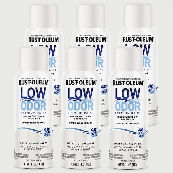 11 oz. Matte Snow White Low Odor Water-Based Spray (Case of 6)