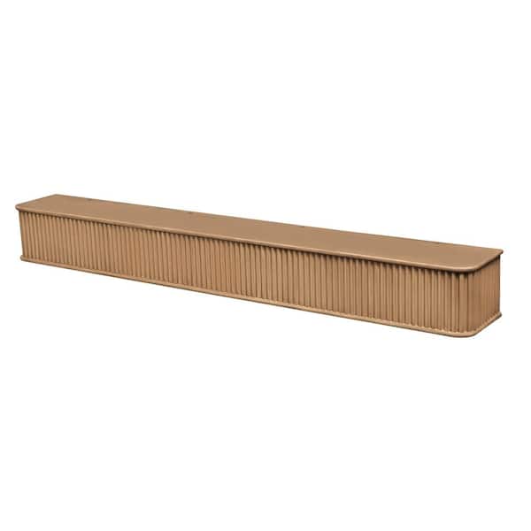 Fluted 72 in. Chestnut Cap-Shelf Mantel