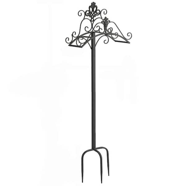 TIRAMISUBEST Freestanding Water Hose Stand Garden Hose Holder in Black