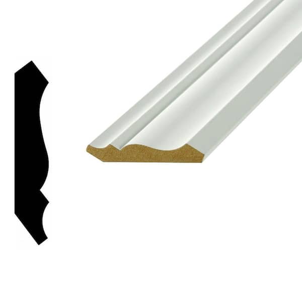 American Wood Moulding WM49 9/16 in. x 3-5/8 in. Primed Medium Density Fiberboard(MDF) Crown Moulding