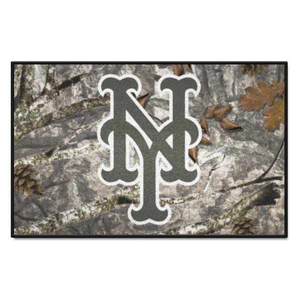FANMATS New York Mets Camo 19 in. x 30 in. Starter Mat Accent Rug