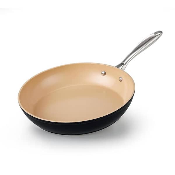 11 in. Hard Anodized Aluminum Nonstick Frying Pan, Black