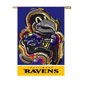 29 in. x 43 in. Baltimore Ravens Justin Patten Artwork Mascot House Flag