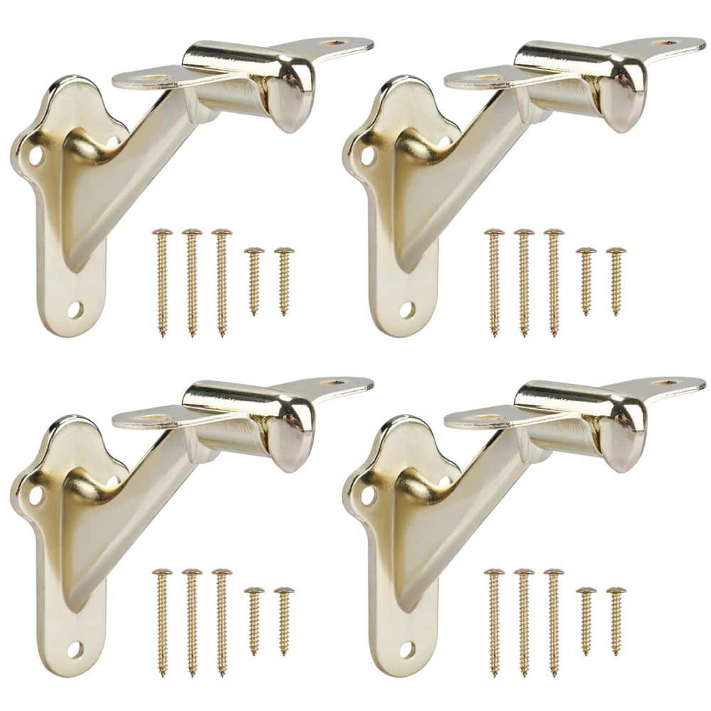 NVNOO 3 in. Heavy Duty Hand Rail Brackets for Stairways Railing with ...