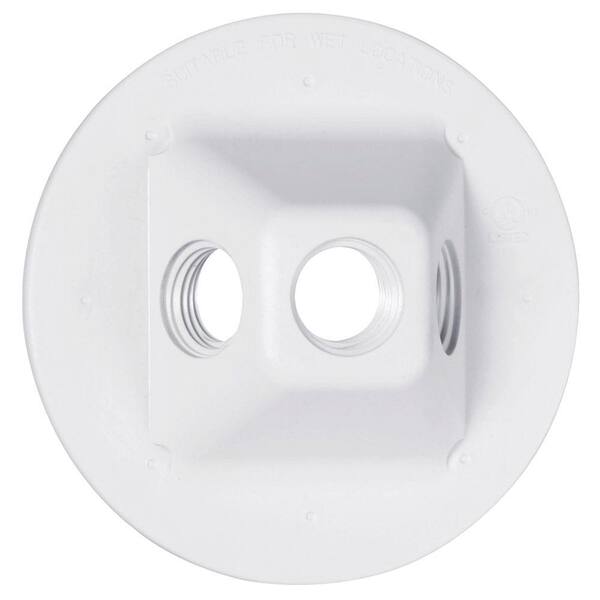 BELL 4 in. Round Weatherproof Cluster Cover with three 1/2 in. Outlets