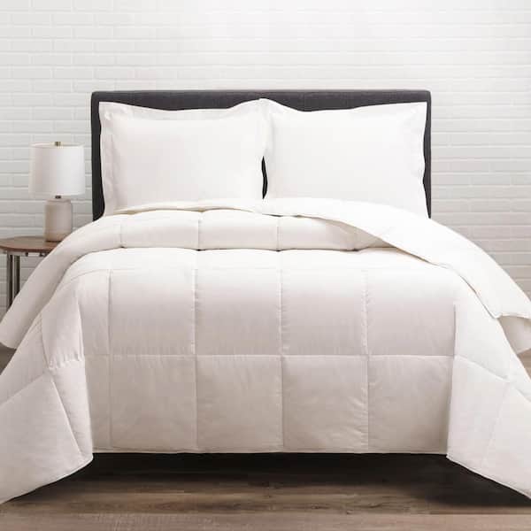 Allied Home Down-filled Cotton Twill White Twin Comforter