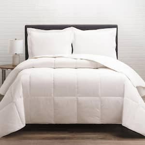 Down-filled Cotton Twill White Full/Queen Comforter