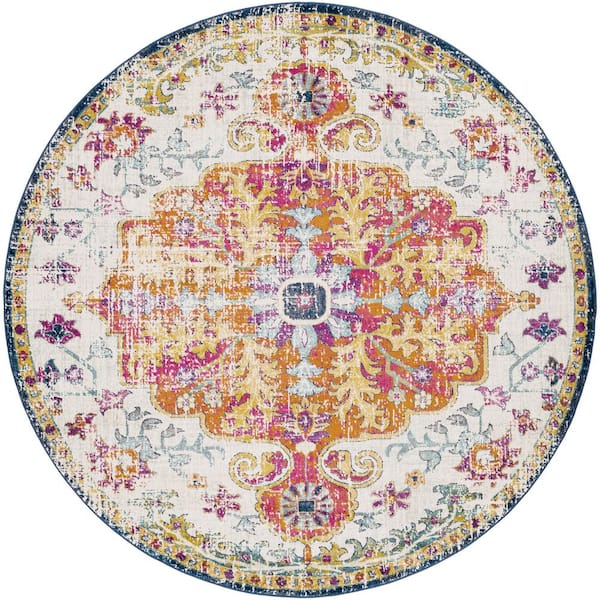 Demeter Ivory 10 ft. Round Indoor Area Rug