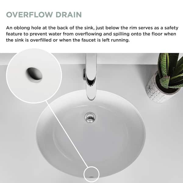 Glacier Bay 19.5 in. Undermount Oval Vitreous China Bathroom