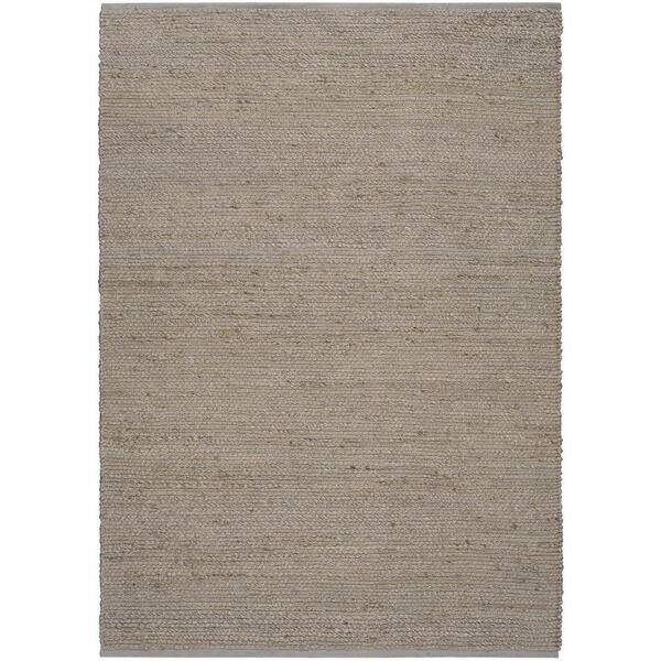 8 ft. x 10 ft. Gray Jute Hand Woven Area Rug