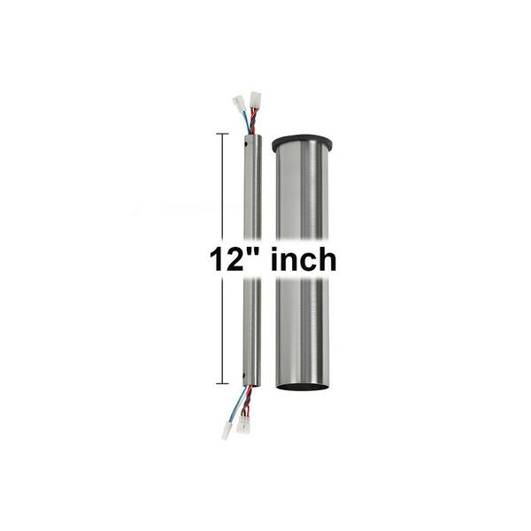 Generation Lighting Minimalist 12 in. Brushed Steel Extension Downrod