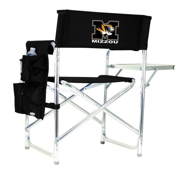 Picnic Time University of Missouri Black Sports Chair with Digital Logo