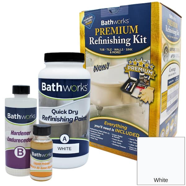 BATHWORKS 20 Oz. Premium Quick-Dry Tub and Tile Refinishing Kit White