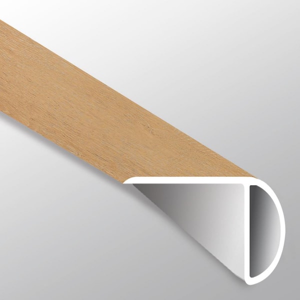 A&A Surfaces Citrine Crest 1 in. T x 2.23 in. W x 94 in. L Luxury Vinyl Overlapping Stair Nose Molding