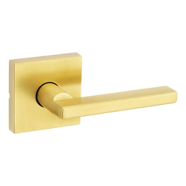 Front Door Lock Set, Gold Front Door Handle with Single Cylinder Deadbolt  and Crystal Glass Knob, Reversible for Left & Right Handed Door, Satin  Brass