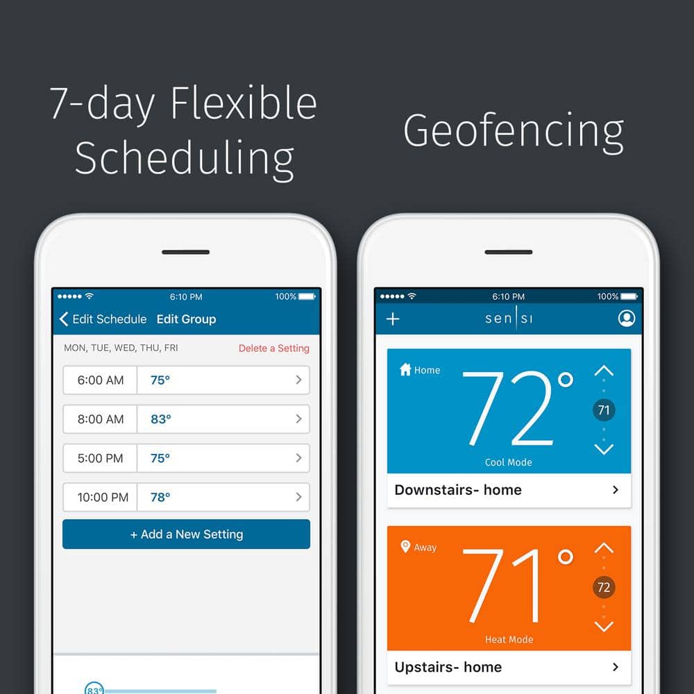 Sensi White Programmable Wi-Fi Smart Thermostat with Remote Access