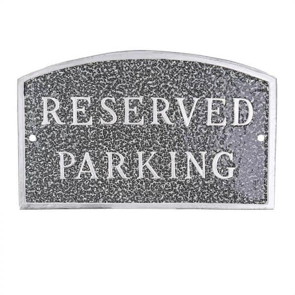 13 in. x 21 in. Large Arch Reserved Parking Statement Plaque Sign-Swedish Iron