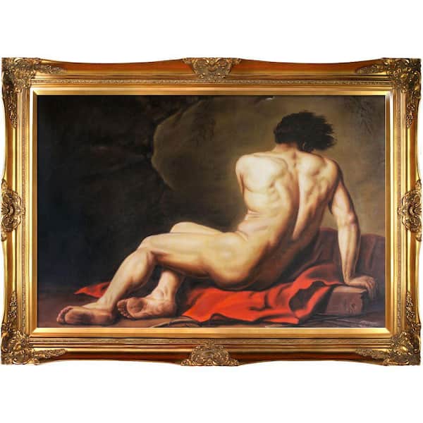 LA PASTICHE "Patroclus, 1780 with Victorian Gold Frame " by Jacques-Louis David Oil Painting