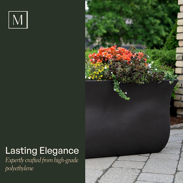 Mayne Valencia 36 in. x 16 in. x 22 in. Espresso Long Polyethylene