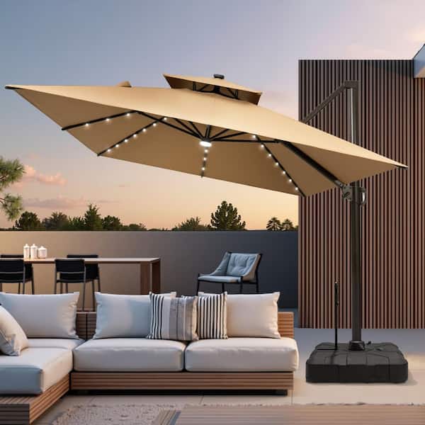 8 pc metal glass top patio table set with umbrella 8-Piece Black Metal Outdoor Dining Table and Chairs Set, Patio Furniture Set  with Umbrella, Tempered Glass Tabletop io-925