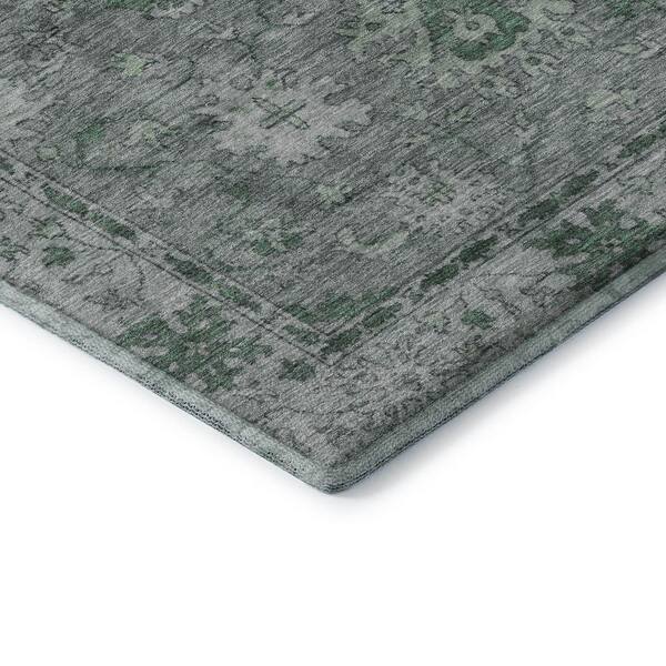 Mayfield Premium Machine Washable Abstract AMF2051 Aloe 10 ft. x 14 ft. Area Rug