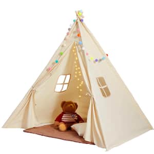 Kids Play Tent, Teepee Tent for Kids 1-5 Years Old, Tent for Kids with Windows for Indoor and Outdoor, Toddler Tent