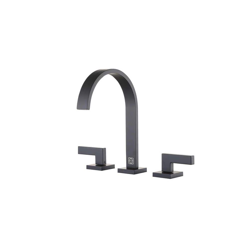 8 in. Widespread Double-Handle Bathroom Sink Faucet in Matte Black price history on PriceWatchPro