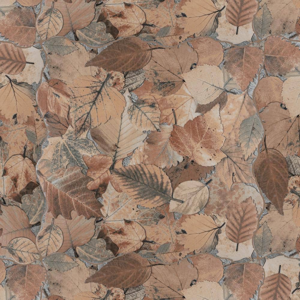 Autumn Leaf Patterned 18x18 Matte Porcelain Tile