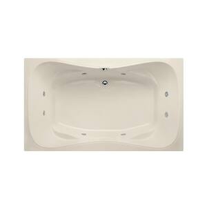 Providence 60 in. Acrylic Rectangular Drop-in Whirlpool/Air bath bathtub in Biscuit