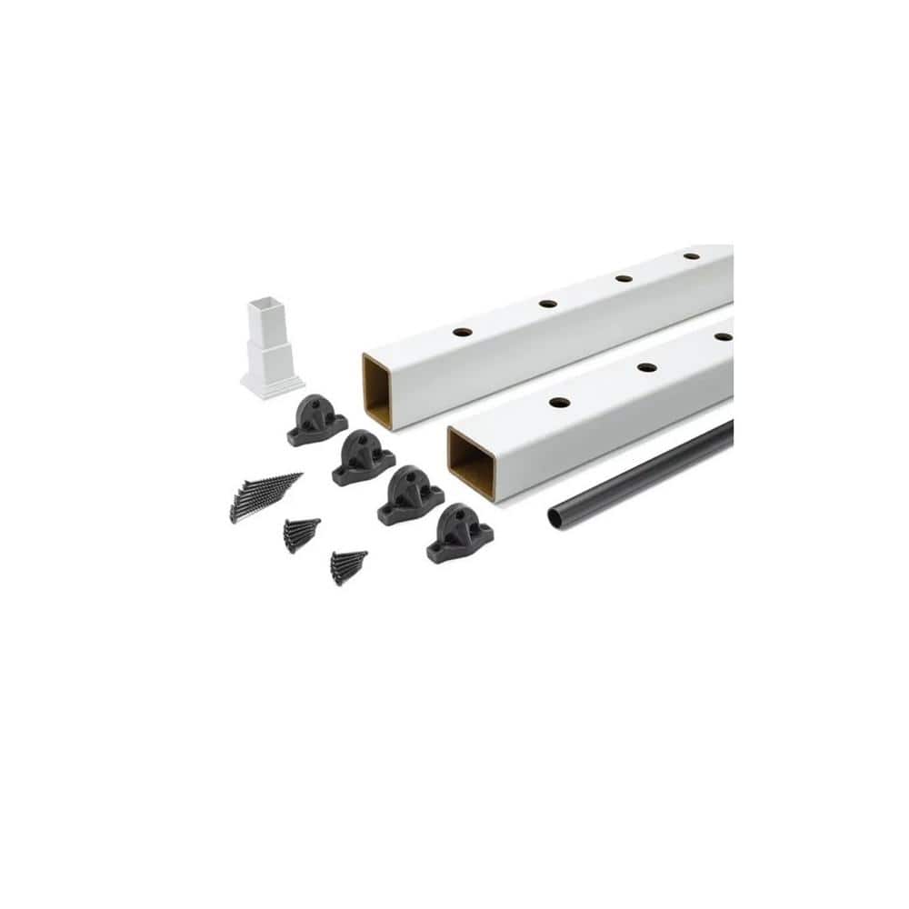 Select 6 ft. x 36 in. Classic Full-Span Stair Rail Kit White with Aluminum Round Black Balusters price history on PriceWatchPro