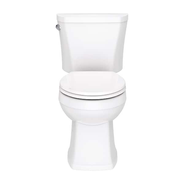 Gerber Avalanche 2-Piece 1.28 GPF Single Flush Elongated Toilet in White with Slow Close Seat