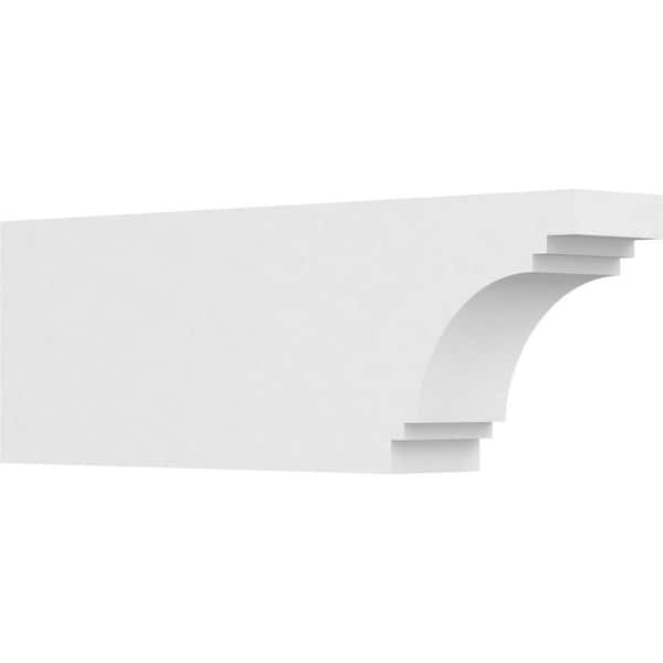 Ekena Millwork 4 in. x 8 in. x 24 in. Pescadero PVC Rafter Tail Brace