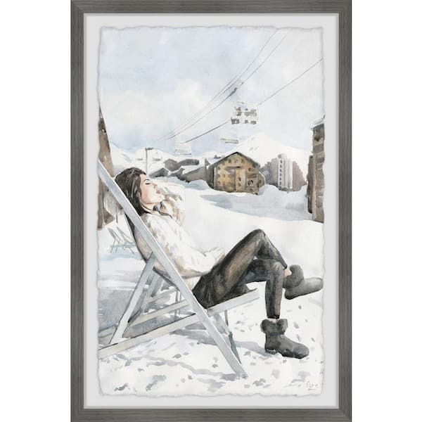 Unbranded "Enjoying the Winter" by Eyre Tarney Framed People Art Print 18 in. x 12 in.