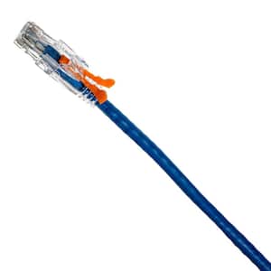 1 ft. Lockable CAT6 Patented net-Lock Network RJ45 Patch Cable and Snagless, Blue