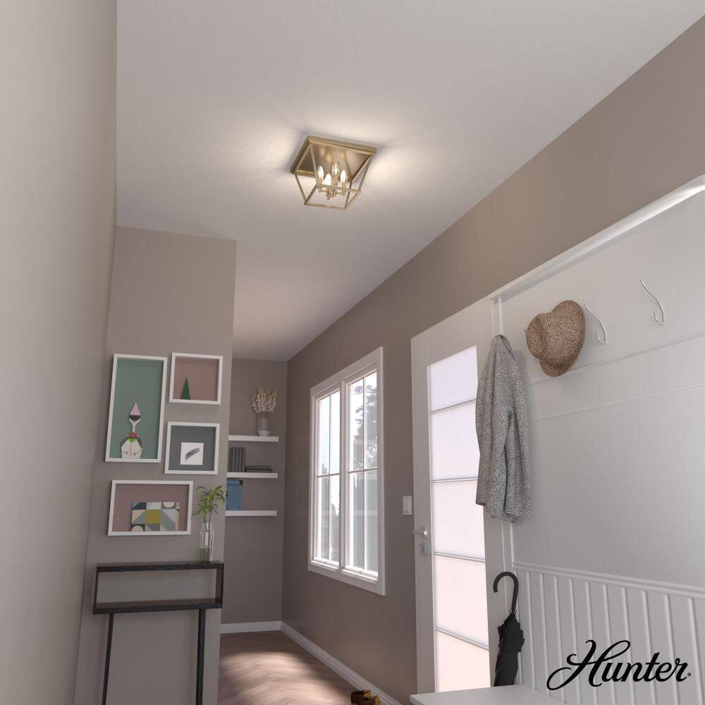 Laurel Ridge Alturas Gold 14" Modern Indoor/Outdoor Flush Mount Light