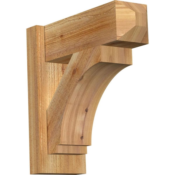 Ekena Millwork 6 in. x 16 in. x 16 in. Imperial Craftsman Rough Sawn Western Red Cedar Outlooker