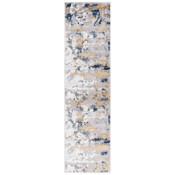 Amelia 700 2 ft. x 8 ft.Ivory/Gray Abstract Runner Rug