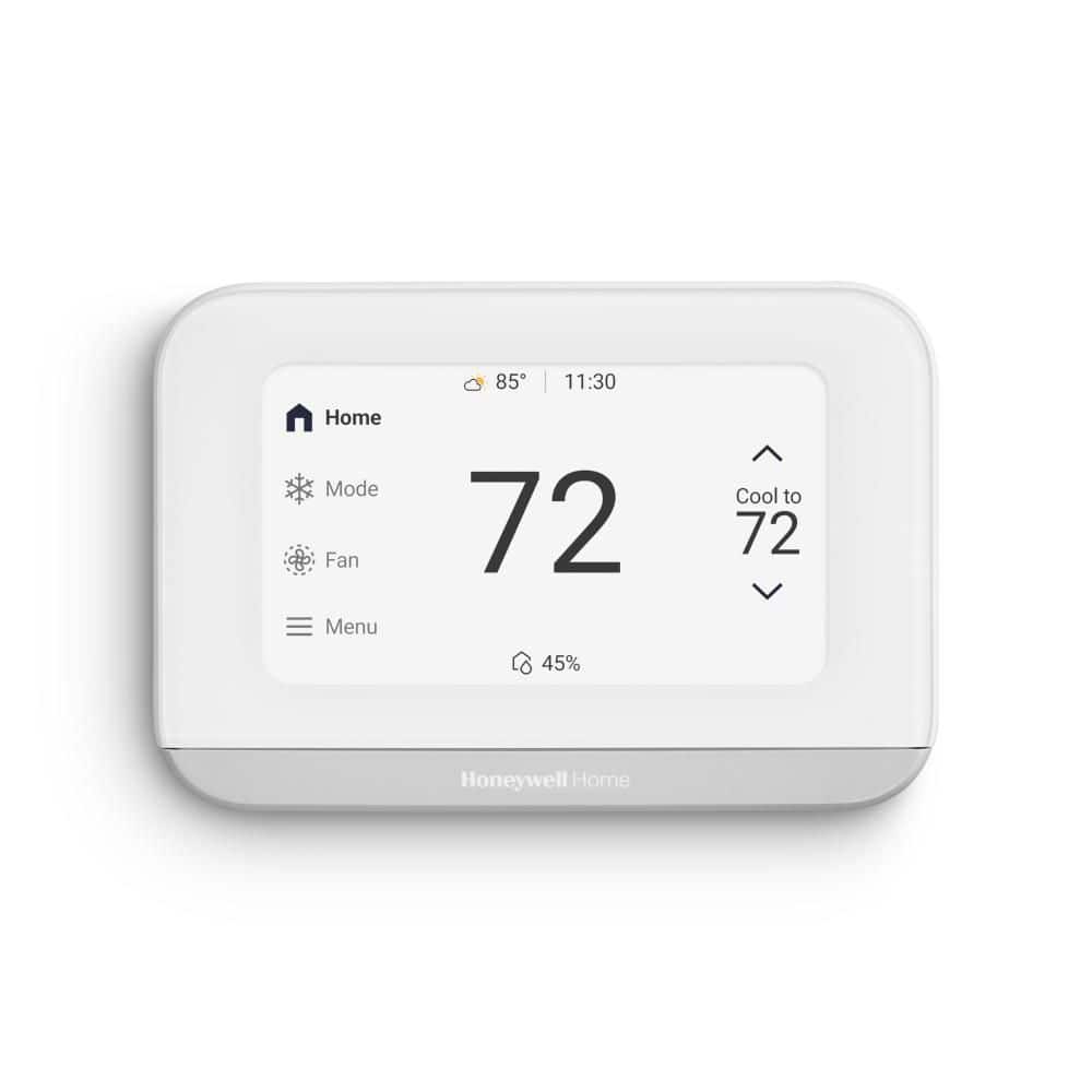 X7B Smart Thermostat with Humidity Monitoring and Customizable Touchscreen Display, White