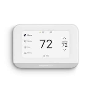 X7B Smart Thermostat with Humidity Monitoring and Customizable Touchscreen Display, White