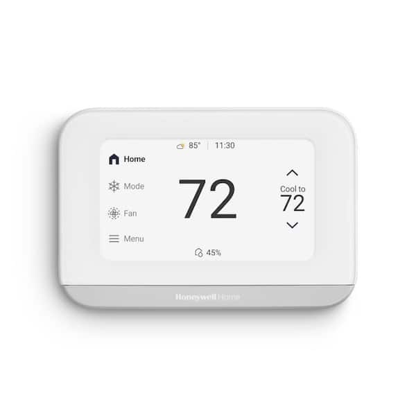 X7B Smart Thermostat with Humidity Monitoring and Customizable Touchscreen Display, White