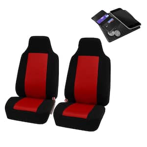 FH Group Sandwich Fabric 47 in. x 23 in. x 1 in. Half Set Front Car Seat  Covers DMFB102RED102 - The Home Depot