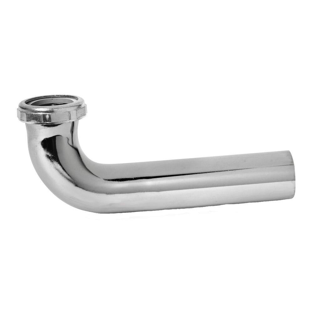 Chrome-Plated Brass Tubular Waste Arm 1-1/2 X 24 Slip Joint 17-Gauge 1 Pc 