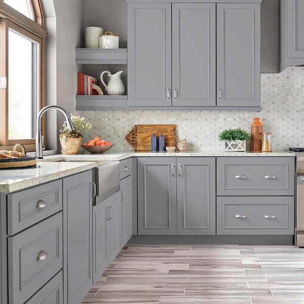 1 gal. #760E-3 Gray Timber Wolf Semi-Gloss Enamel Interior/Exterior Cabinet, Door & Trim Paint