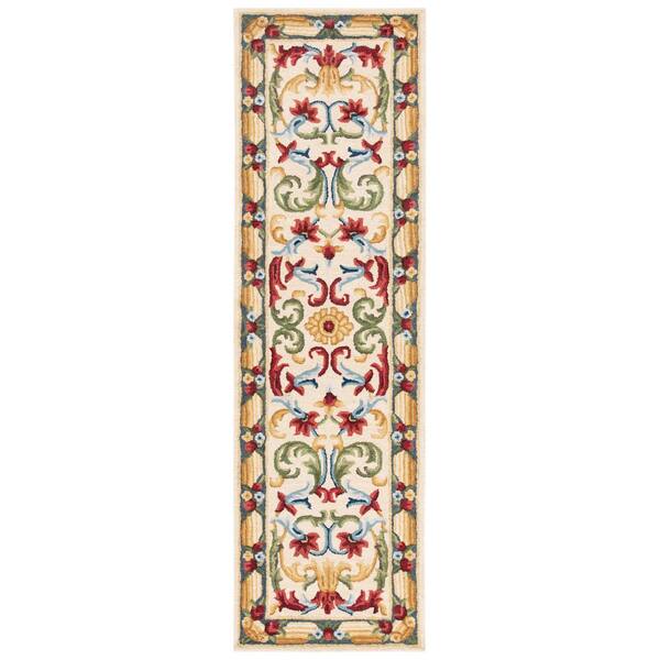 Blossom 2 ft. x 8 ft. Ivory/Green Floral Oriental Runner Rug