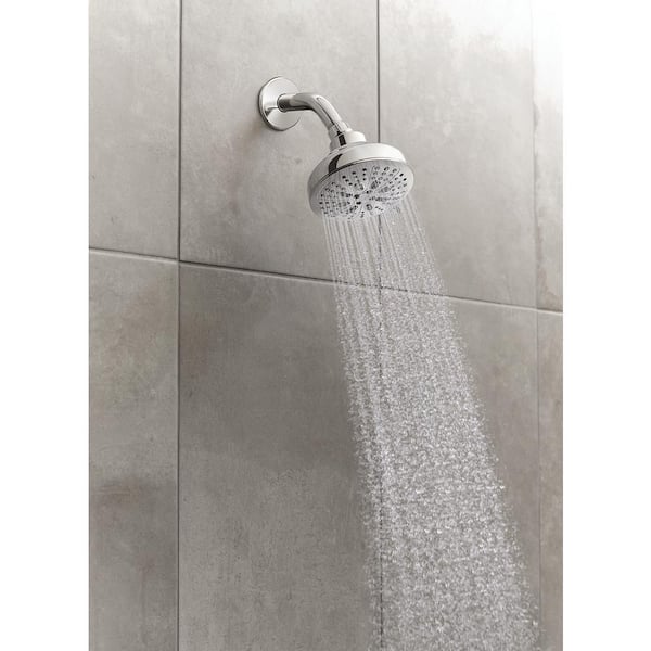 HydroEnergetix 8-Spray Patterns with 1.75 GPM 4.75 in. Single Wall Mount Fixed Shower Head in Chrome