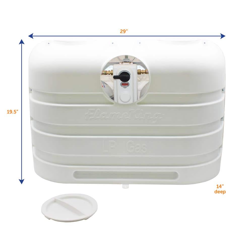 White Heavy Duty Dual 20lb Propane Tank Cover