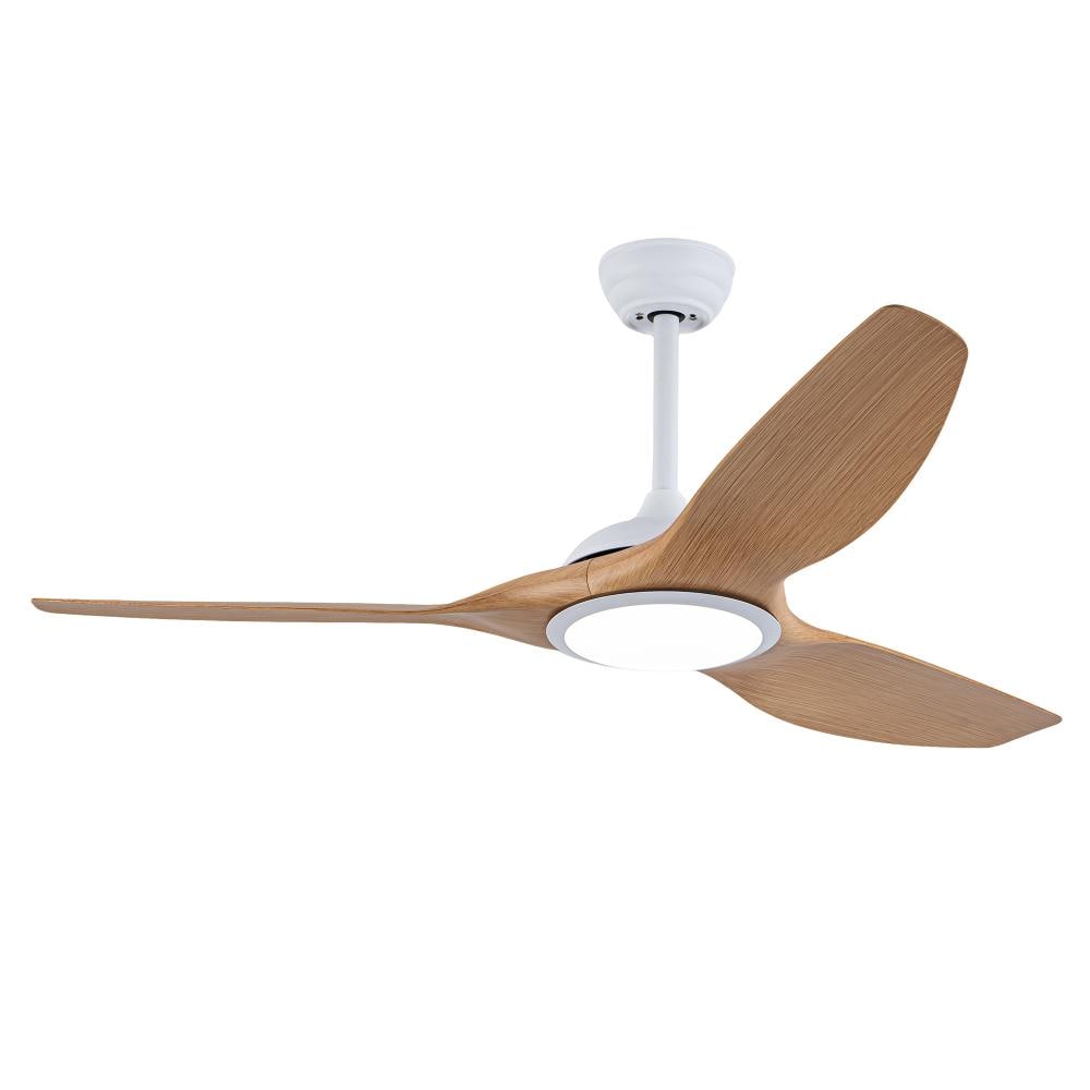 52 in. Matte White Ceiling Fan with Light, 3 ABS Blades, Adjustable Height and 6-Speed Quiet DC Motor price history on PriceWatchPro