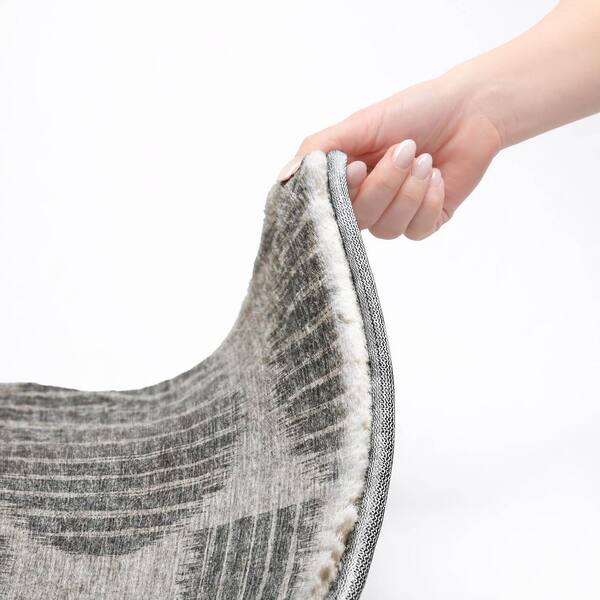 Dream Shag Premium Machine Washable Abstract ADS119 Shadow 9 ft. x 12 ft. Area Rug