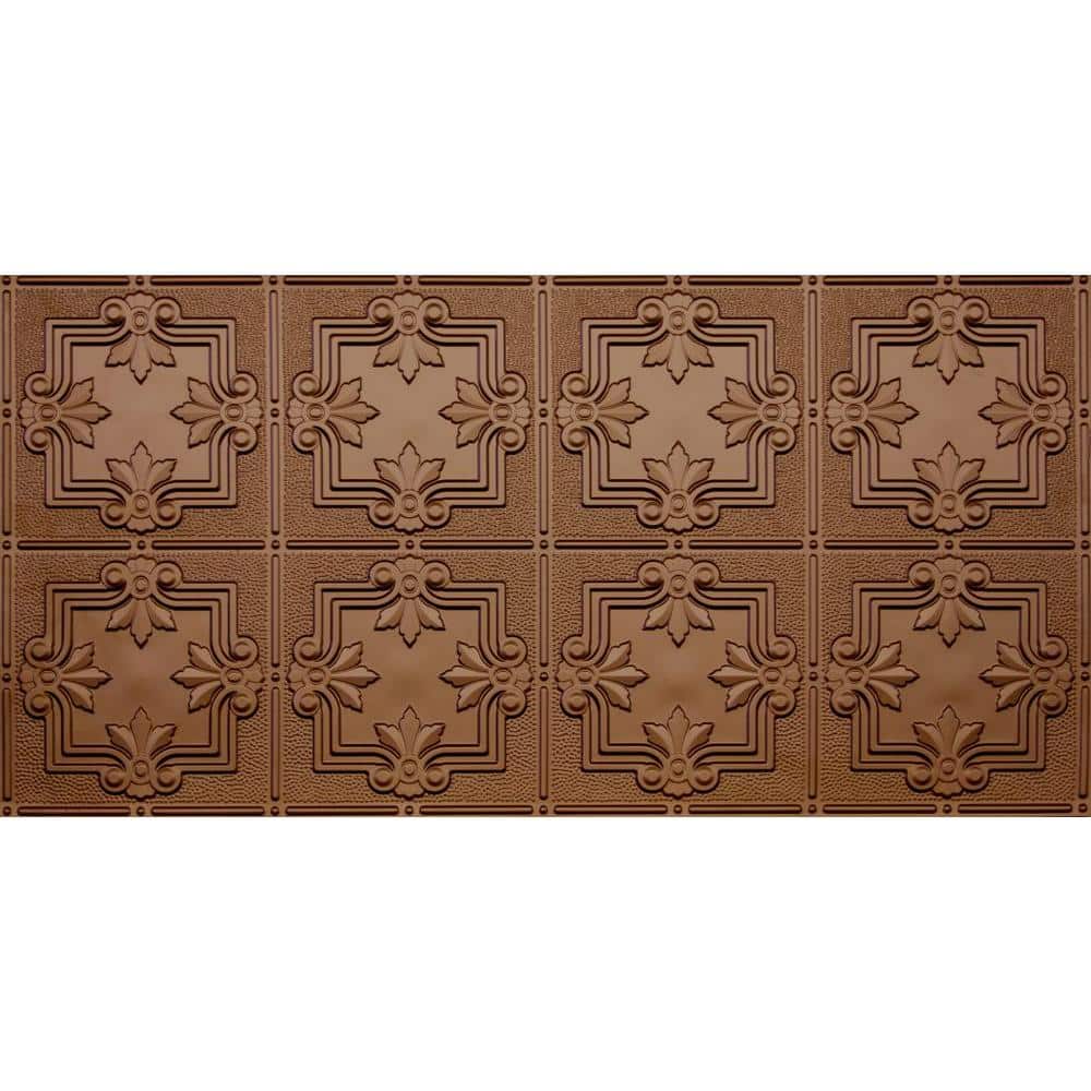 Dimensions 2 ft. x 4 ft. Glue Up Tin Ceiling Tile in Fused Bronze price history on PriceWatchPro